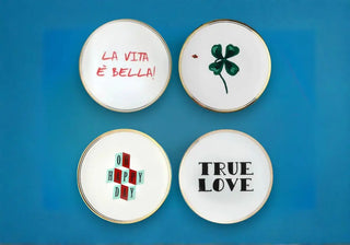 Discover Bitossi La Tavola Scomposta collection: colorful and fun ceramic plates designed for creative mix-and-match dining. | Shop now on ShopDecor