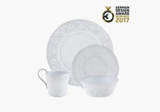 Explore Rua Nova by Bordallo Pinheiro: plates, cups, and bowls inspired by Portuguese tiles and urban design, handcrafted in ceramic. Buy now on SHOPDECOR®