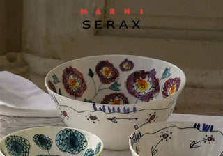 Elevate your dining with Marni by Serax. Discover the unique Midnight Flowers collection, including plates, bowls, and cups. Stylish and functional.