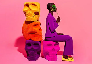 Discover Qeeboo’s Mexico collection: iconic skull-shaped stools, planters, and side tables by Studio Job for bold indoor-outdoor design. | Shop the look on ShopDecor