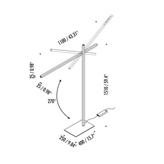 Davide Groppi Hashi floor lamp matt black - Buy now on ShopDecor - Discover the best products by DAVIDE GROPPI design