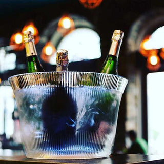 Italesse Set Plaza Bowl champagne bucket with LED lighting
