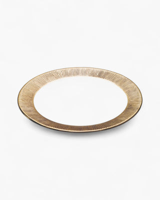 Ivv Dinner In Jeddah gold flap plate 34 cm - 13.4 in - Buy now on ShopDecor - Discover the best products by IVV design