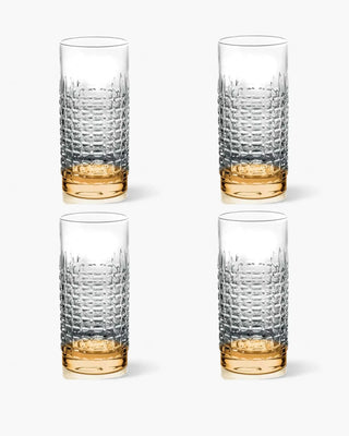 Ivv Shake & Stir set 4 tumblers square pattern Amber 48 cl - 16.2 oz - Buy now on ShopDecor - Discover the best products by IVV design