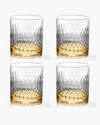 Ivv Shake & Stir set 4 tumblers diamond pattern Amber 38 cl - 12.8 oz - Buy now on ShopDecor - Discover the best products by IVV design