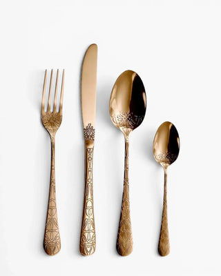 ab+ by Abert Etnica set 16 pcs cutlery PVD Copper - Buy now on ShopDecor - Discover the best products by AB+ design