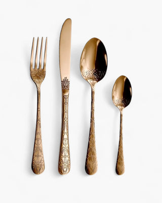 ab+ by Abert Etnica set 16 pcs cutlery PVD Copper - Buy now on ShopDecor - Discover the best products by AB+ design