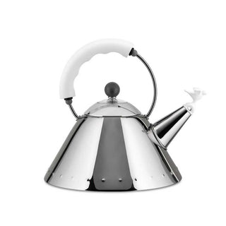 Alessi 9093 kettle in steel with colored handle Alessi Steel White - Buy now on ShopDecor - Discover the best products by ALESSI design