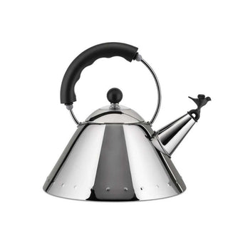 Alessi 9093 kettle in steel with colored handle Alessi Steel Black - Buy now on ShopDecor - Discover the best products by ALESSI design