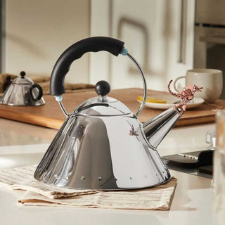 Alessi 9093REX Tea Rex kettle in steel with black colored handle - Buy now on ShopDecor - Discover the best products by ALESSI design