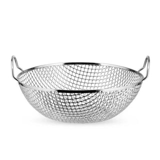 Alessi AC04 B fruit bowl/colander in steel with base in anthracite - Buy now on ShopDecor - Discover the best products by ALESSI design