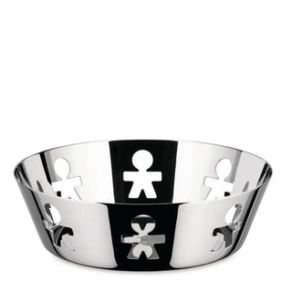 Alessi Girotondo round basket in stainless steel 18 cm - 7.09 in - Buy now on ShopDecor - Discover the best products by ALESSI design