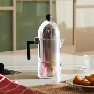 Alessi A9095 La Cupola coffee maker in steel with black handle and knob - Buy now on ShopDecor - Discover the best products by ALESSI design