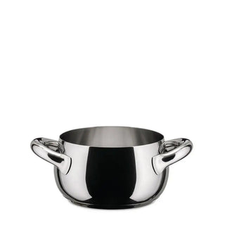 Alessi SG10 Mami steel casserole with two handles Deep 16 cm - 6.30 in - Buy now on ShopDecor - Discover the best products by ALESSI design