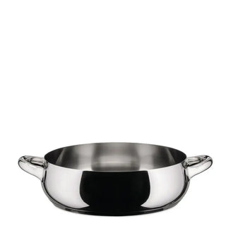 Alessi SG10 Mami steel casserole with two handles Shallow 24 cm - 9.45 in - Buy now on ShopDecor - Discover the best products by ALESSI design