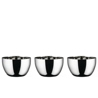 Alessi SG59 Mami set of three bowls for bourguignonne service in steel - Buy now on ShopDecor - Discover the best products by ALESSI design