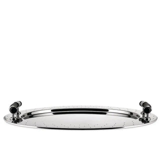 Alessi MG tray in steel with coloured handle Oval - Buy now on ShopDecor - Discover the best products by ALESSI design