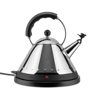 Alessi MG32 electric kettle in steel with coloured handle and base Alessi Steel Black - Buy now on ShopDecor - Discover the best products by ALESSI design