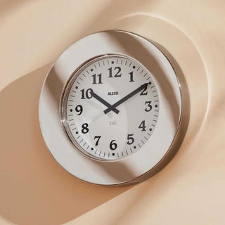 Alessi 11 Momento wall clock in steel - Buy now on ShopDecor - Discover the best products by ALESSI design