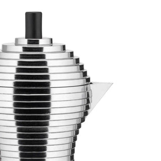 Alessi MDL02 Pulcina espresso coffee maker in steel with coloured handle and knob - Buy now on ShopDecor - Discover the best products by ALESSI design
