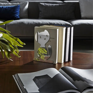 Alessi AMMI30 2 Vigo steel bookstand in the shape of a cat - Buy now on ShopDecor - Discover the best products by ALESSI design