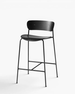 &Tradition Pavilion stool with backrest &Tradition Black Oak h 65 cm - Buy now on ShopDecor - Discover the best products by &TRADITION design