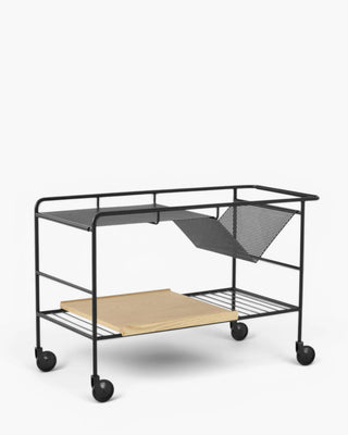 &Tradition Alima NDS1 trolley &Tradition Matt Black & Oak - Buy now on ShopDecor - Discover the best products by &TRADITION design