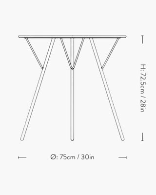 &Tradition RFH RD5 outdoor terrace side table - Buy now on ShopDecor - Discover the best products by &TRADITION design
