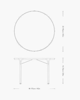 &Tradition Thorvald SC98 outdoor dining table Ø 115 cm. - 45 in. - Buy now on ShopDecor - Discover the best products by &TRADITION design