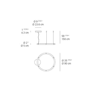 Artemide Alphabet of Light Circular 90 suspension lamp LED - Buy now on ShopDecor - Discover the best products by ARTEMIDE design