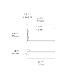 Artemide Alphabet of Light Linear 120 suspension lamp LED - Buy now on ShopDecor - Discover the best products by ARTEMIDE design