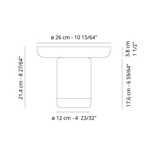 Artemide Bontà LED portable table lamp with plate diam. 26 cm. - Buy now on ShopDecor - Discover the best products by ARTEMIDE design