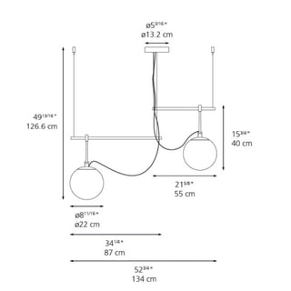 Artemide NH S3 2 Arms suspension lamp - Buy now on ShopDecor - Discover the best products by ARTEMIDE design