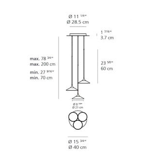 Artemide Orsa Cluster 3 suspension lamp LED - Buy now on ShopDecor - Discover the best products by ARTEMIDE design