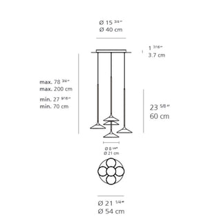 Artemide Orsa cluster 5 suspension lamp LED - Buy now on ShopDecor - Discover the best products by ARTEMIDE design