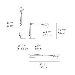 Artemide Tolomeo Midi table lamp LED 3000K with clamp - Buy now on ShopDecor - Discover the best products by ARTEMIDE design