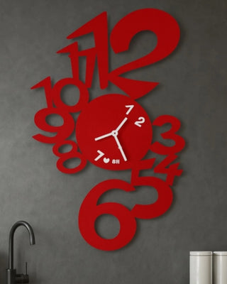 Arti e Mestieri Lupin wall clock red - Buy now on ShopDecor - Discover the best products by ARTI E MESTIERI design