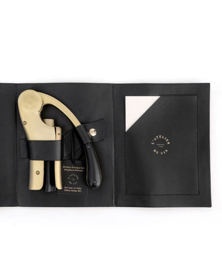 L'Atelier Du Vin Oeno Motion Gold Nomad corkscrew in leather pouch - Buy now on ShopDecor - Discover the best products by L'ATELIER DU VIN design