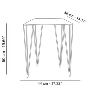 Atipico Chele 44x36 cm small Table metal - Buy now on ShopDecor - Discover the best products by ATIPICO design