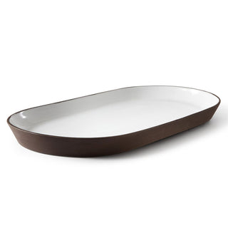 Atipico Crudo Tray 58x28 cm Black clay ceramic - Buy now on ShopDecor - Discover the best products by ATIPICO design