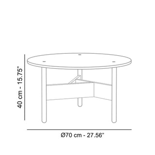 Atipico Orbital diam.70 cm small Table wood - Buy now on ShopDecor - Discover the best products by ATIPICO design