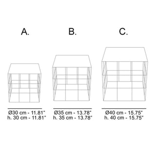 Atipico Set 3 Reton Square small tables metal - Buy now on ShopDecor - Discover the best products by ATIPICO design