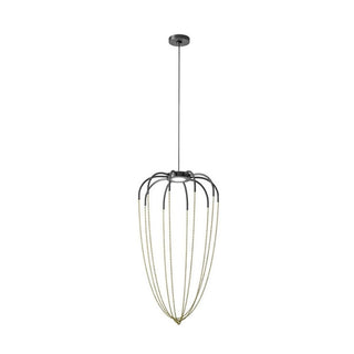 Axolight Alysoid 34 LED suspension lamp by Ryosuke Fukusada Axolight Anthracite grey Brass OT - Buy now on ShopDecor - Discover the best products by AXOLIGHT design