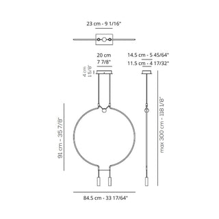 Axolight Liaison M2 LED suspension lamp h. 91 cm. - Buy now on ShopDecor - Discover the best products by AXOLIGHT design