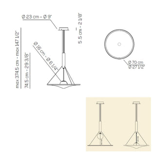 Axolight Manto LED suspension lamp diam. 70 cm. - Buy now on ShopDecor - Discover the best products by AXOLIGHT design