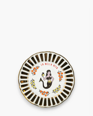 Bitossi Un Buon Ricordo fruit plate diam. 20.5 cm. - 8.07 in. Little mermaid - Buy now on ShopDecor - Discover the best products by BITOSSI HOME design