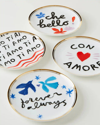 Bitossi Con Amore set 4 small plates diam. 17 cm. - 6.69 in. - Buy now on ShopDecor - Discover the best products by BITOSSI HOME design