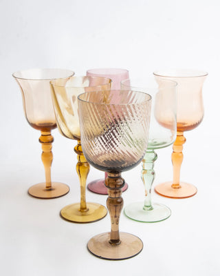 Bitossi Diseguale set 6 assorted textured stemmed glasses - Buy now on ShopDecor - Discover the best products by BITOSSI HOME design