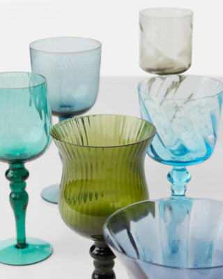 Bitossi Diseguale set 6 assorted textured stemmed glasses - Buy now on ShopDecor - Discover the best products by BITOSSI HOME design