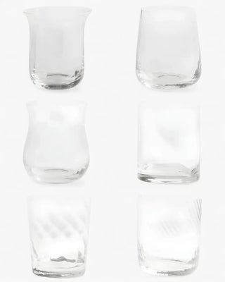 Bitossi Diseguale set 6 textured tumblers Transparent - Buy now on ShopDecor - Discover the best products by BITOSSI HOME design